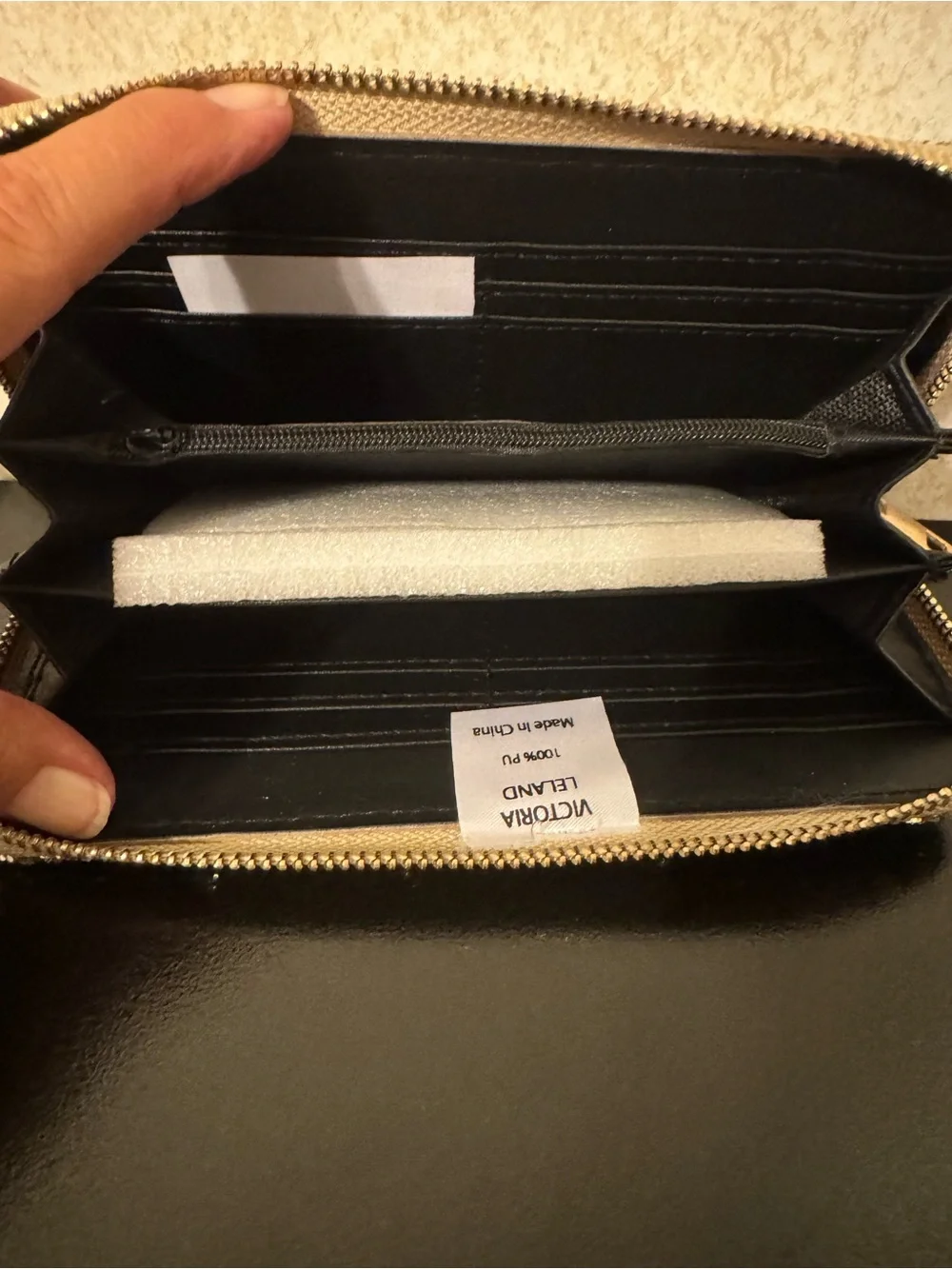 Victoria Leland Glitter Evening Clutch Wallet - Silver Sparkle
